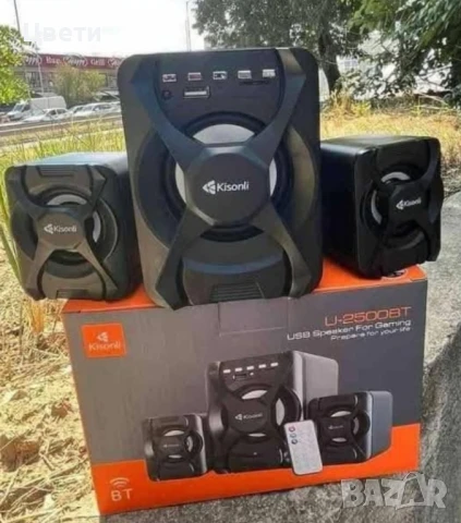 Тонколони с буфер  Kisonli, Bluetooth, 5W+3W*2, USB, снимка 2 - Тонколони - 50733278
