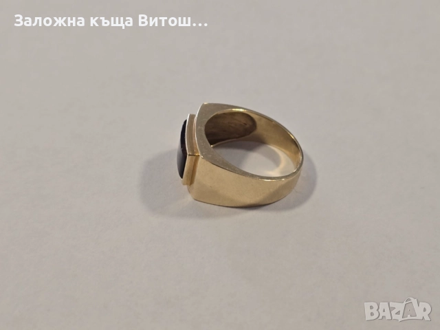 Златен мъжки пръстен 14к 7.28гр.  , снимка 4 - Обеци - 51692135
