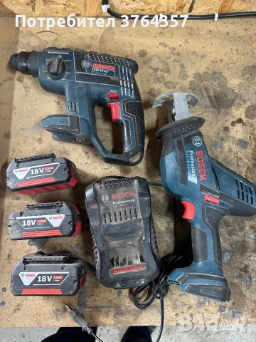 Bosch Professional 18V комплект – GBH 18 V-LI + GSA 18 V-LI C + 3 батерии + зарядно
