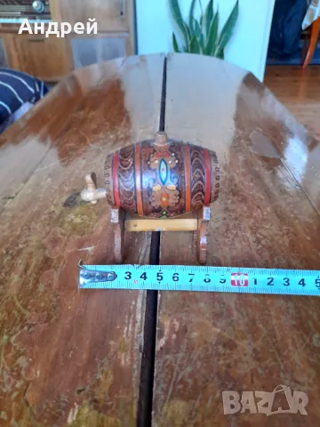 Стар дървен сувенир буренце, снимка 3 - Други ценни предмети - 48837437