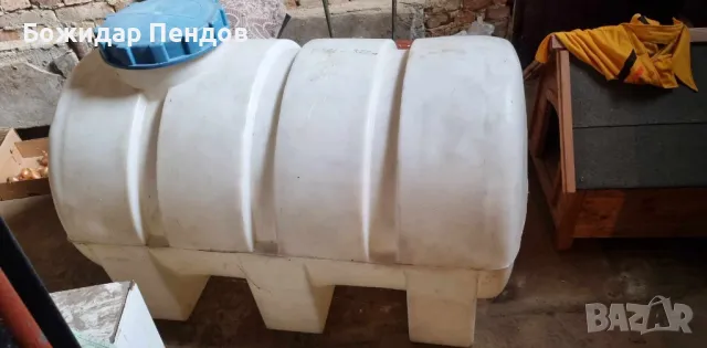 ПРОМОЦИЯ ! Полиетиленов Хоризонтален Резервоар Бъчва Бидон 750 литра