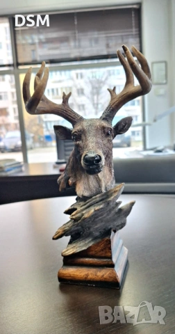 Нова Статуетка Елен - Трофей - Сувенир Еленче с Рога - 30см, снимка 4 - Статуетки - 53254690