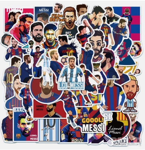 50 бр  Lionel Messi Лионел Меси Футболист футбол футболни самозалепващи лепенки стикери украса ден, снимка 2 - Други - 52461187