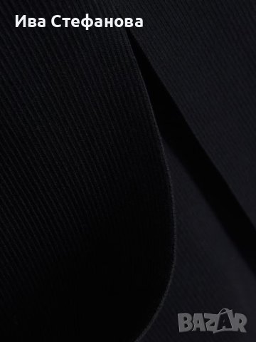 Елегантна спортно  ежедневна дълга черна еластична рокля рипс рипсена    midi дължина, снимка 5 - Рокли - 43611117