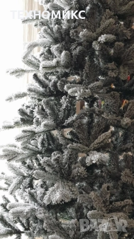 Заснежена изкуствена елха с метална стойка, снимка 16 - Декорация за дома - 52256819