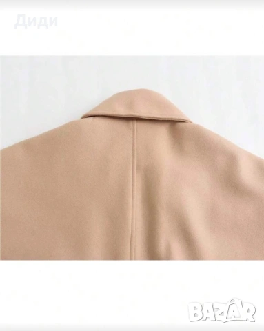 Бежово палтенце oversize, снимка 5 - Палта, манта - 53157301