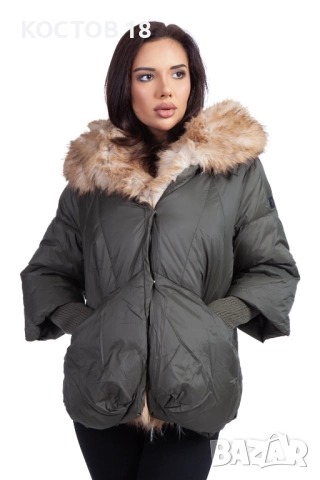 Зимно дамско яке с качулка 4070, яка от изкуствен косъм, снимка 6 - Якета - 52500655