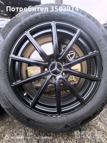 Оригинални джанти с гуми за Мерцедес 18" със зимни гуми 215/60/18, снимка 2 - Гуми и джанти - 52897760