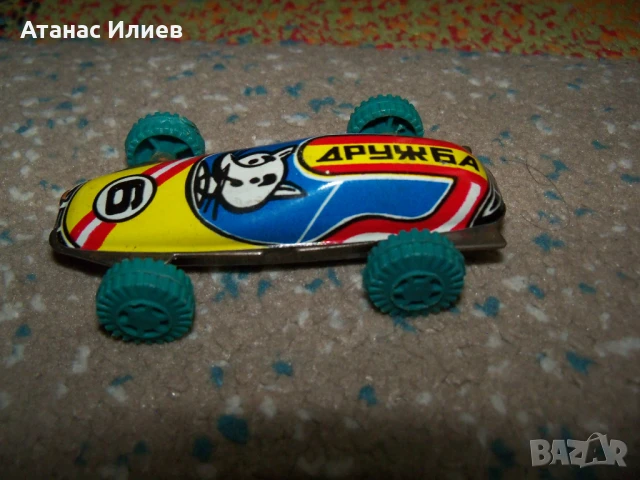 Малка ламаринена количка Дружба №6 , соц играчка, снимка 2 - Коли, камиони, мотори, писти - 51151406