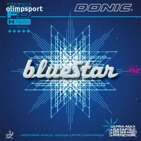 гума за тенис на маса Donic  Bluestar A2 нова  черна и червена мах  