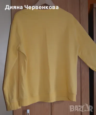 Блуза дамска есенна/зимна, жълта с апликация и камъни; 2XL÷3XL, снимка 3 - Блузи с дълъг ръкав и пуловери - 43085584