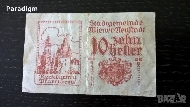 Банкнота - Австрия - 10 хелера | 1920г., снимка 2 - Нумизматика и бонистика - 26223393