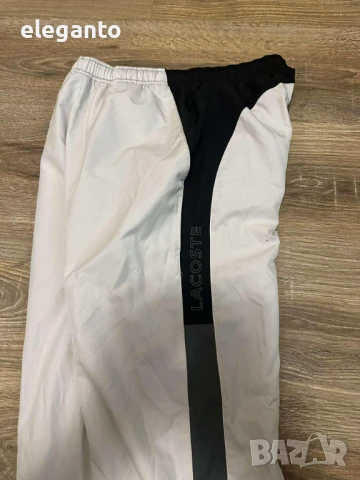 Оргинално мъжко долнище Lacoste White Embroidered Logo Track Pants , S размер , снимка 11 - Спортни дрехи, екипи - 50805798