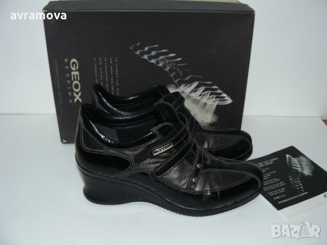 GEOX спортни обувки, черни, 7см платформа – 38н, 258мм, снимка 1 - Дамски ежедневни обувки - 28746289