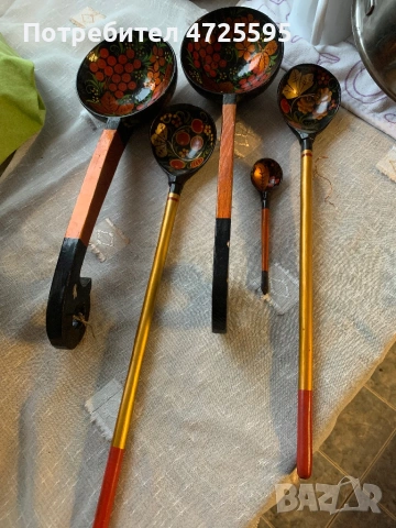 Ръчно рисувани Руски дървени лъжици