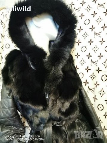 Палто елек, естествена кожа,черна лисица,много намалено, снимка 4 - Палта, манта - 27849205