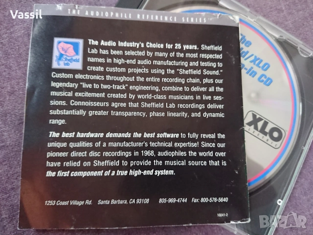 Sheffield XLO Test and Burn-In CD made in USA тестов компакт диск audiophile, снимка 7 - CD дискове - 47066665