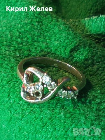 МНОГО КРАСИВ СКЪПОЦЕНЕН СРЕБЪРЕН АРТ ПРЪСТЕН СРЕБРО 925 с ФАСЕТИРАНИ ЦИРКОНИ 32433