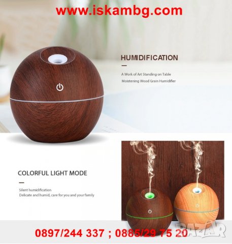 Малък дифузер за въздух с форма на топка - код 2471, снимка 6 - Други стоки за дома - 26718856