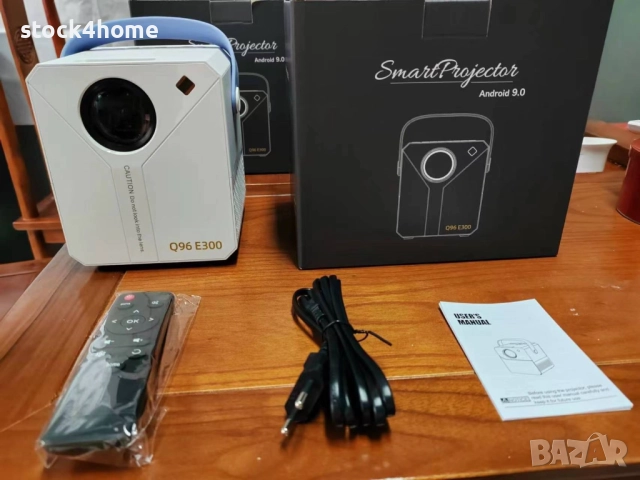 Смарт проектор Q96 E300 - Домашно кино Андроид/до 100инча/120ANSI лумена, Smarthome, снимка 7 - Плейъри, домашно кино, прожектори - 52428578