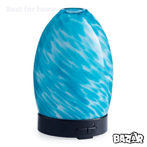 Дизайнерски арома дифузер със стъклено тяло и лед осветление ORAGE Aroma difuser , снимка 2 - Други - 32465040