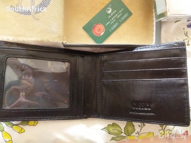 Черно портмоне естествена кожа-Ново!, снимка 2 - Портфейли, портмонета - 31926162