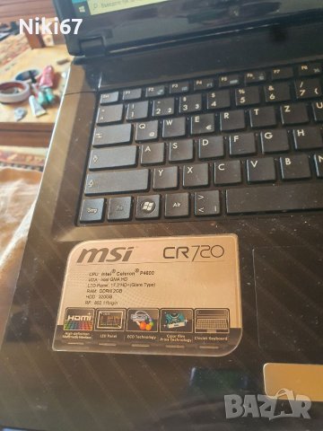 MSI CR720 MS1736 Лаптоп, снимка 3 - Лаптопи за работа - 37437807