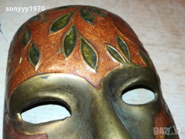 МАСКА МАСИВНА-МЕД МЕСИНГ ОТ ФРАНЦИЯ 1112212027, снимка 13 - Антикварни и старинни предмети - 35108264