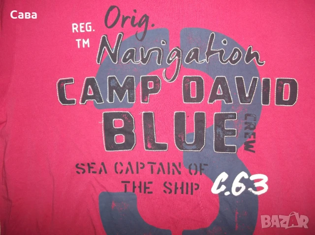 Тениски CAMP DAVID  мъжки,2ХЛ  /бяла,червена,розова/, снимка 13 - Тениски - 50328972