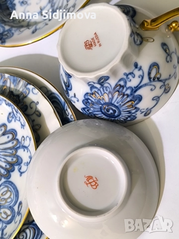 Руски порцелан ЛФЗ сервиз за чай , снимка 5 - Сервизи - 52252368