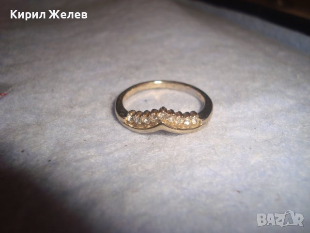 ПОСРЕБРЕН КРИСТАЛЕН НЕЖЕН АРТ ПРЪСТЕН 27786