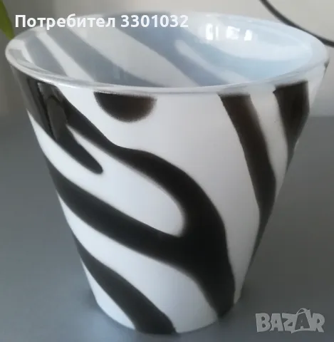 Плато и ваза с тигров принт,стъкло, снимка 7 - Вази - 47972965