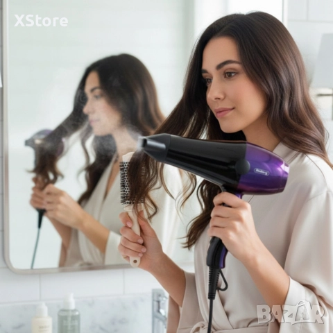 Сешоар Rosberg 2000W – Бързо сушене, прецизен контрол и надеждна защита всеки ден, снимка 2 - Сешоари - 52590050