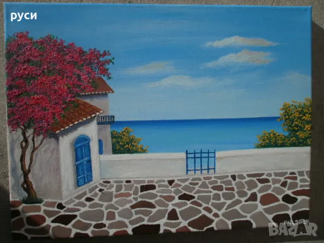 Гръцки пейзаж, снимка 4 - Картини - 47498966