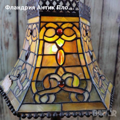Настолна лампа Тифани Ар Нуво, снимка 6 - Настолни лампи - 43377220