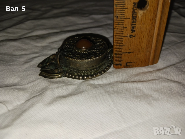 Стара красива метална кутийка за благовония - филигран, снимка 4 - Антикварни и старинни предмети - 52938638