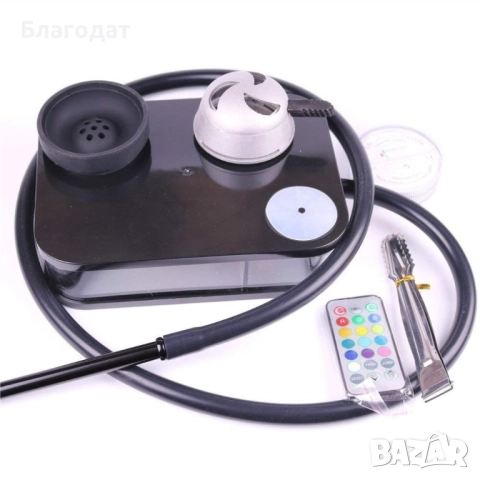 Наргиле - Акрилен уред с дистанционно управление LED кутия, снимка 2 - Други стоки за дома - 52501041