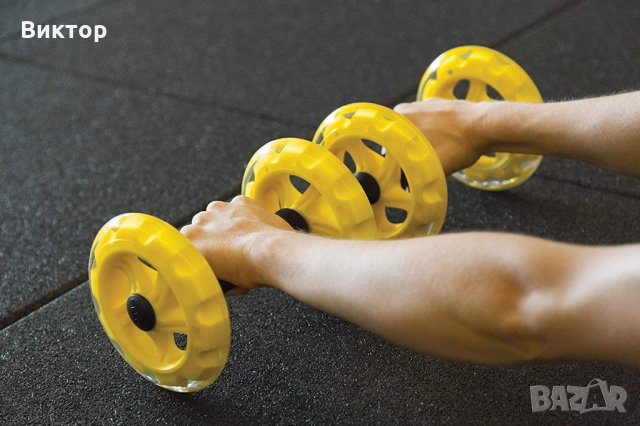 Фитнес колела комплект от 2 бр с мека подложка за колената., снимка 7 - Фитнес уреди - 28344695