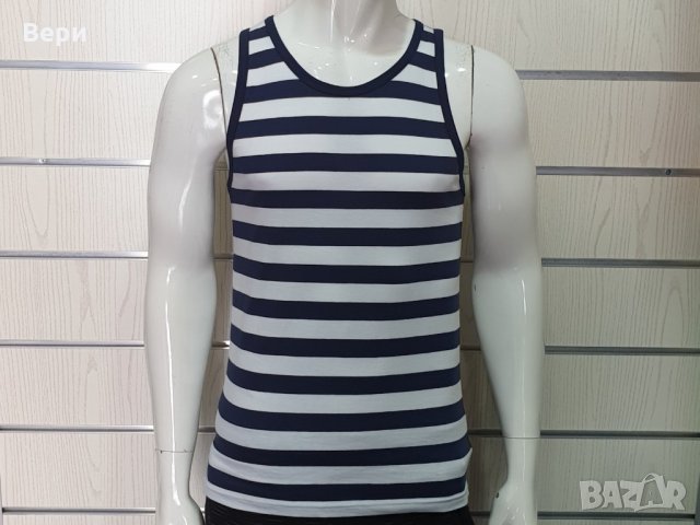 Нов мъжки моряшки потник на тъмносиньо и бяло райе, снимка 9 - Други - 28271784