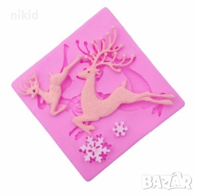 Елен Елени с релеф снежинка силиконов молд форма фондан шоколад гипс декор, снимка 3 - Форми - 42941008