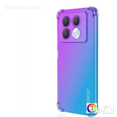 Infinix Note 40 Pro 4G Удароустойчив ENKAY Силиконов Калъф и Протектор, снимка 3 - Калъфи, кейсове - 51274847