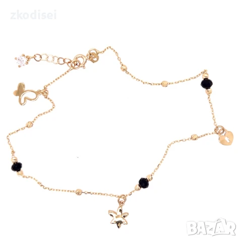 Златна дамска гривна за крак 2,89гр. 25,0см. 14кр. проба:585 модел:32142-5, снимка 1