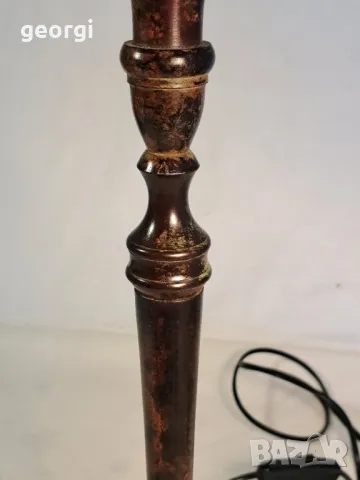 лампа с бронзов пиедестал 23/6, снимка 6 - Настолни лампи - 49663415