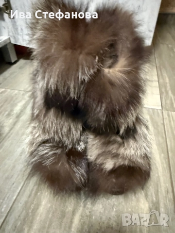 Разкошни боти ботуши  естествена кожа естествен богат косъм от северна лисица  номер 39