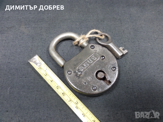 СТАР РЕТРО КАТИНАР С КЛЮЧ ABUS GERMANY, снимка 6 - Антикварни и старинни предмети - 51932897