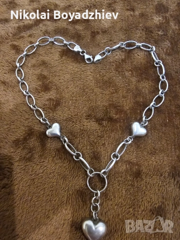 Сребърно дамско бижу, снимка 3 - Колиета, медальони, синджири - 52778139