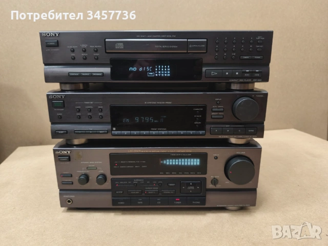Система Sony LBT-D509 усилвател TA-D509 плеър CDP-M43 тунер ST-D709, снимка 4 - Ресийвъри, усилватели, смесителни пултове - 53508612