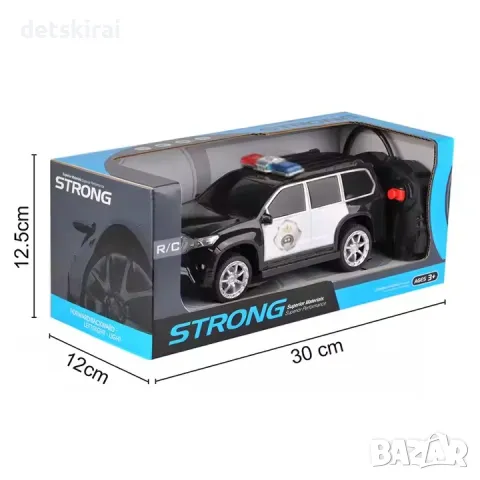Джип полиция с радиоуправление, снимка 3 - Коли, камиони, мотори, писти - 49592448