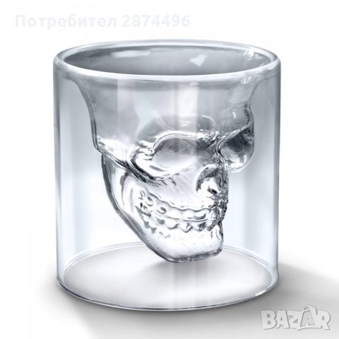 Стъклена чаша във формата на череп 1020, снимка 5 - Други стоки за дома - 34597388