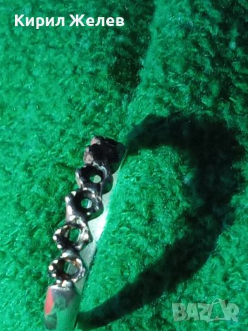 КРАСИВ АЖУРЕН НЕЖЕН СРЕБЪРЕН ПРЪСТЕН СРЕБРО 925 РЪЧНА СТАРА ИЗРАБОТКА 40234, снимка 5 - Пръстени - 42379351